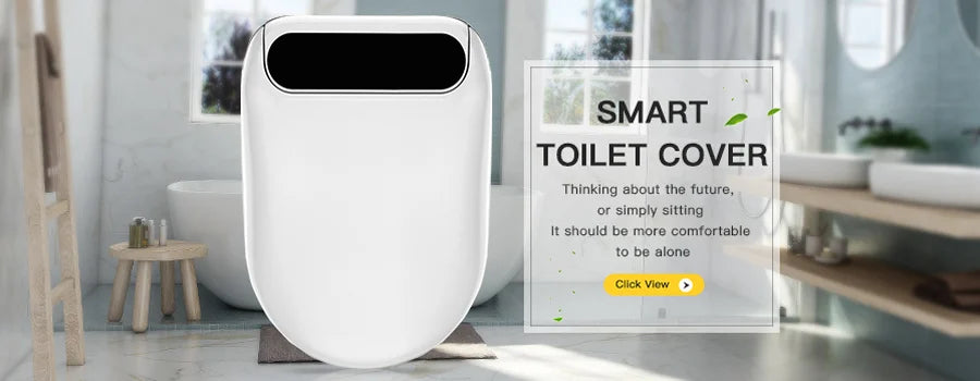 FOHEEL Smart Toilet Seat Bidet Seat Electronic Toilet Seat Air Drying Seat Heating Functions Black Remote Control Square Seat