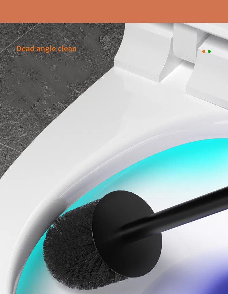 Toilet brush toilet holder bathroom accessories Creative Wall Mounted Aluminum Alloy Lavatory Brush Toilet Brush Holder Set