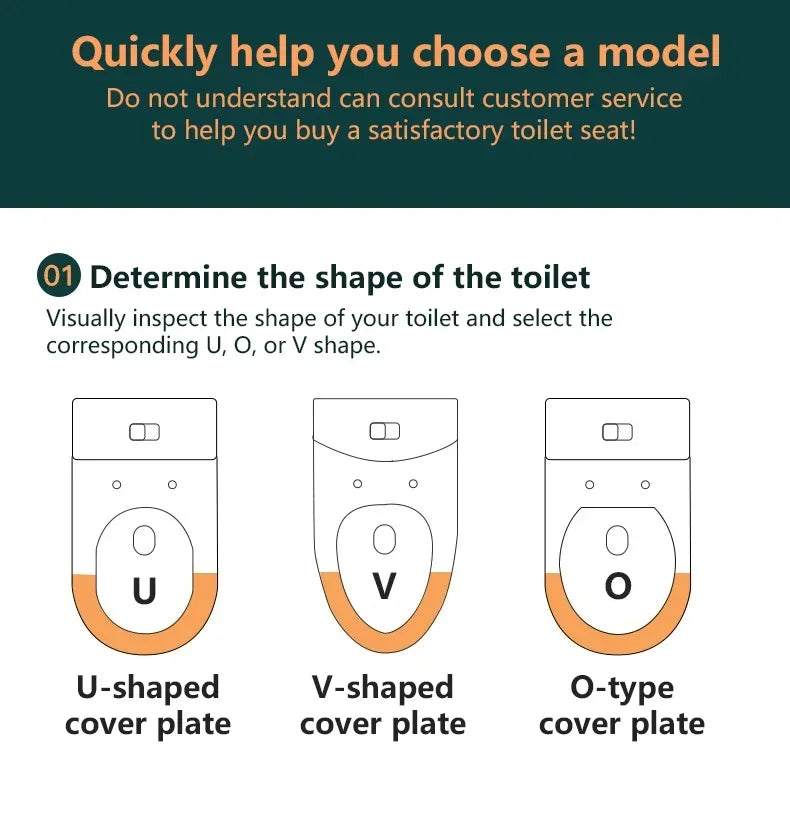 Household Toilet Seats Cover Toilet Accessories Seats Quiet-Close Toilet Lid Toilet Seats Countoured Seats Toilet Hardware
