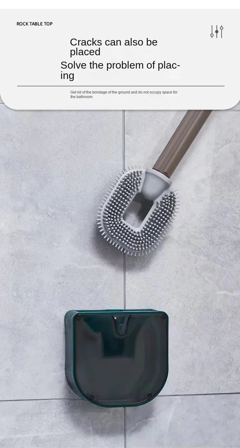 Soap Dispensing Toilet Brush with Holder TPR Silicone Long Handled Cleaning Brush Wc Toilet Brushes Bathroom Accessories