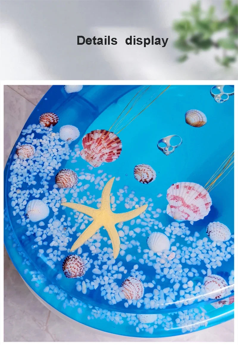 Beautiful Resin Toilet Seat Cover Stainless Steel Slow Down Toilet Cover Mute Thickened U/V/O Universal tapa de baño wc