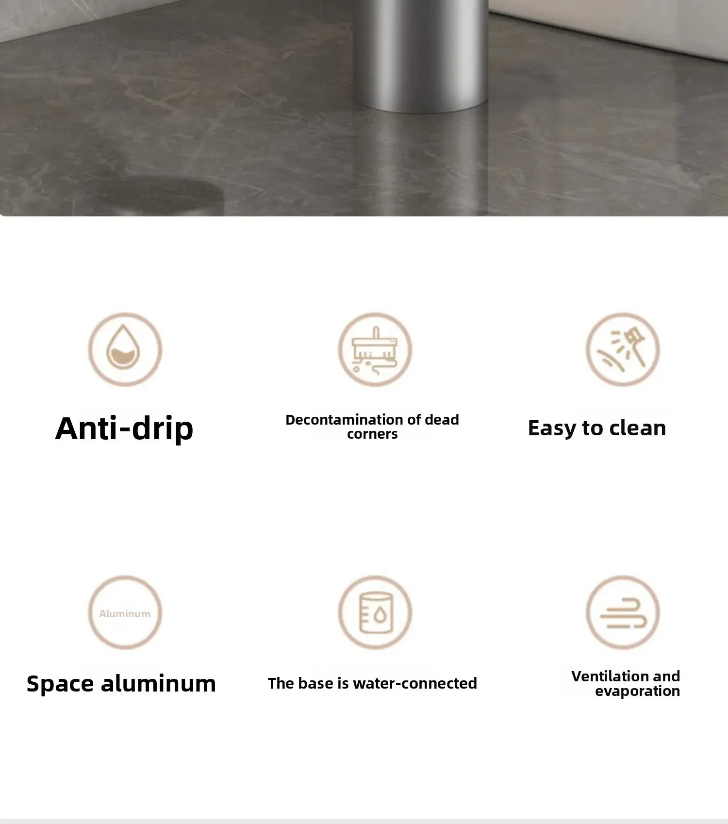 Space Aluminum Toilet Brush No Dead Angle Cleaning Wall Hanging Perforation-free Toilet Brush Escobilla Wc Toilet Cleaner Home