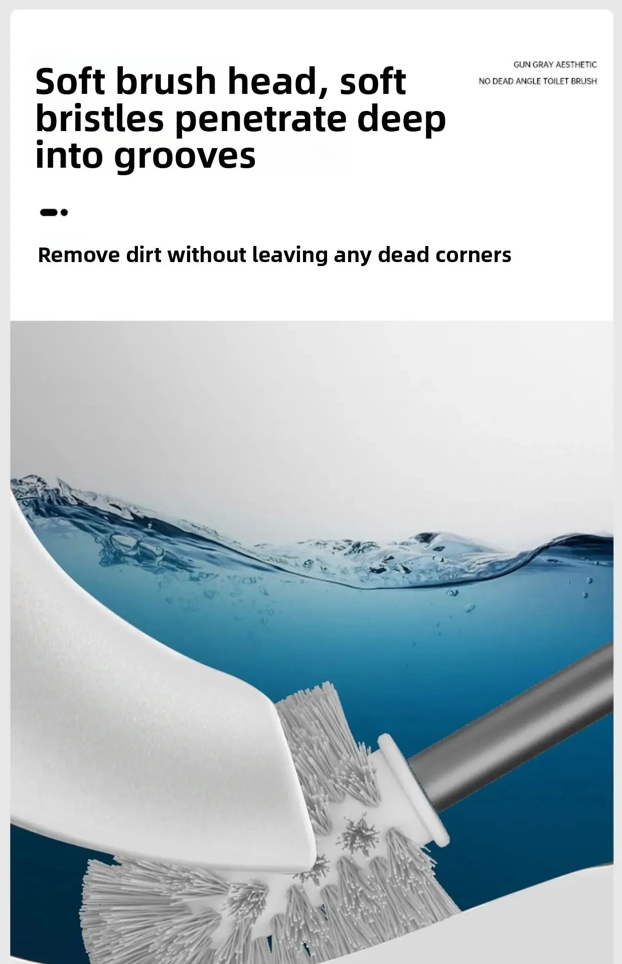 Space Aluminum Toilet Brush No Dead Angle Cleaning Wall Hanging Perforation-free Toilet Brush Escobilla Wc Toilet Cleaner Home