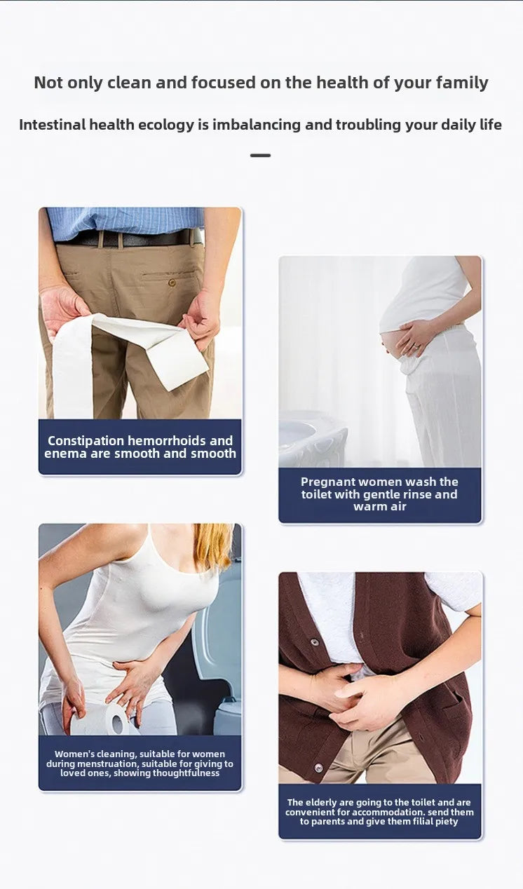 Self-Cleaning Smart Toilet Seat Cover with Remote Control and Water Pressure Limitation-Free