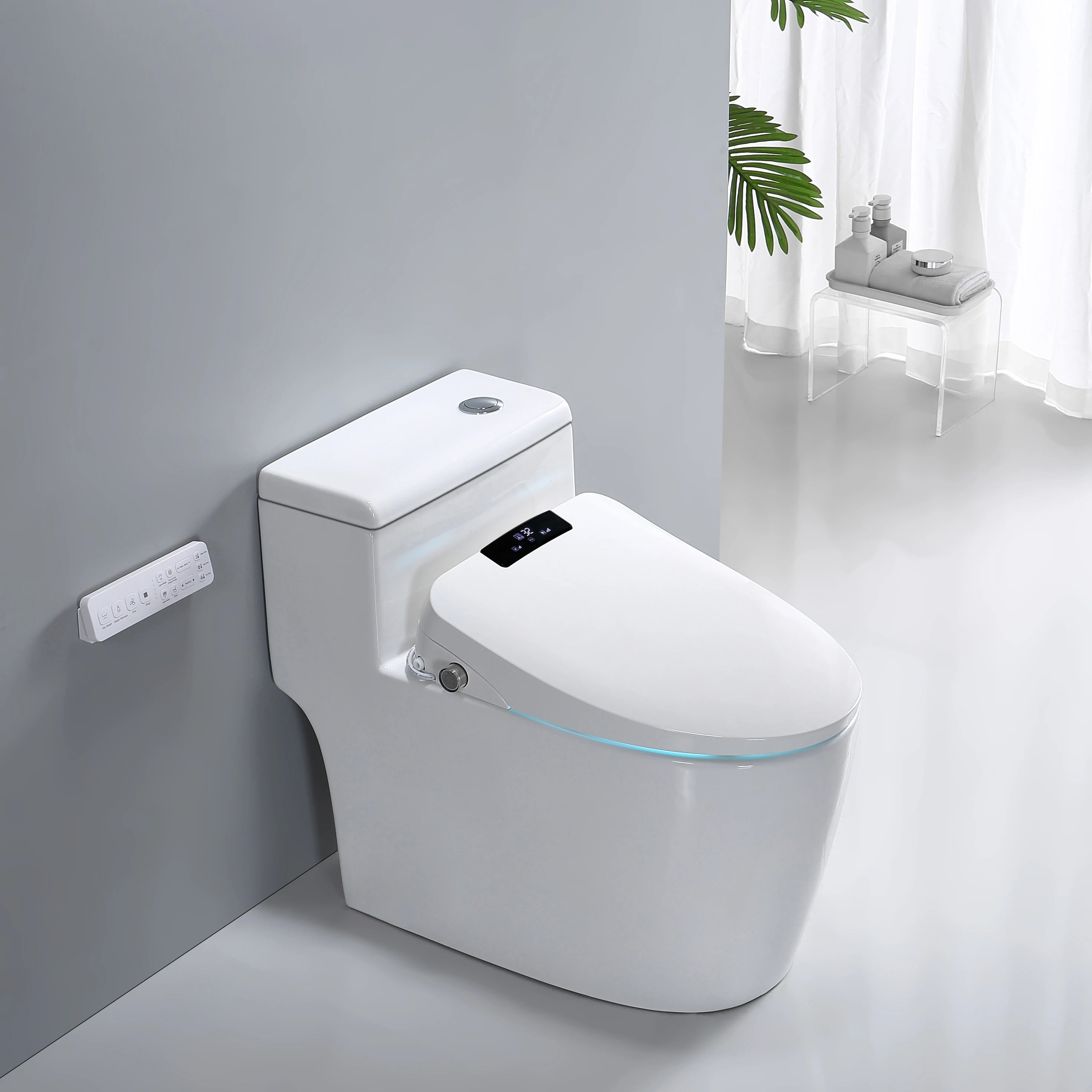FOHEEL Auto Open Smart Toilets With Heated Bidet Seat Soft Close Toilet Seat