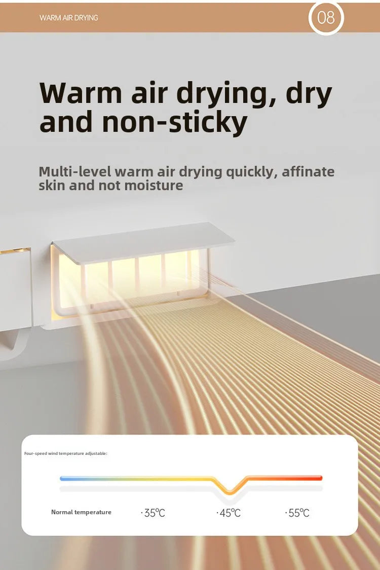 Intelligent Toilet Seat Cover with Electric Flush, Drying, Massage, Full-automatic, Instant-heating for Household Use