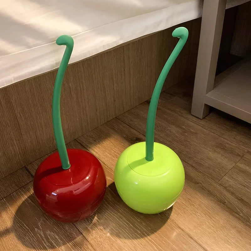 Hot Toilet Brushes, Toilet Holders, Bathroom Accessories, Creative and Cute Cherry Shaped Toilet Brush Holder Set Cleaning Tool