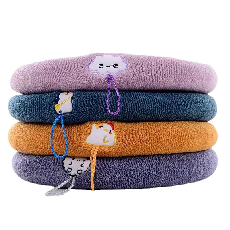 Winter Warm Toilet Seat Cover Mat Bathroom Toilet Pad Cushion with Handle Thicker Soft Washable Closestool Warmer Accessories