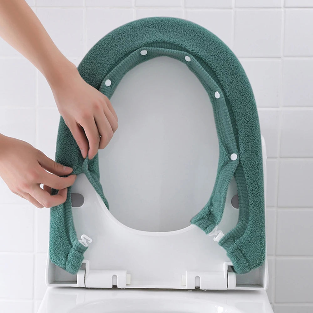 Bathroom Toilet Seat Thickened Toilet Washable Soft Warmer Mat Cover Pad Closestool Mat Seat Case Toilet Lid Accessories