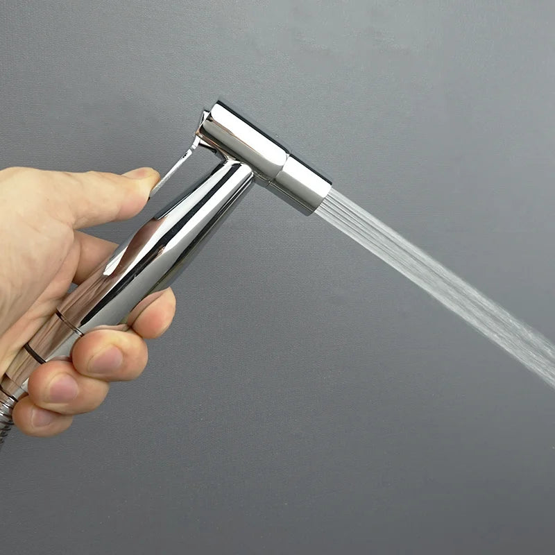 Brushed Gold Handheld Toilet Seat Bathtub Sprayer Stainless Steel Shower Handheld Spray Gun Wall-Mounted Bathroom Accessories