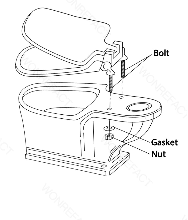 Bathroom Toilet Lid Easy Installation Widened Arc Toilet Lid Round Toilet Seat Elongated Oval Seat Silent Closed Seat(White)