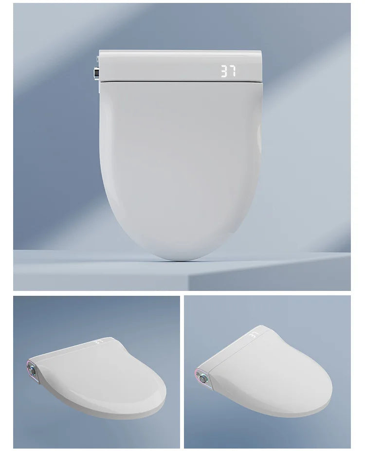 Auto Flip Smart Toilet Seat Cover with Constant Temperature Heating Multi Function Universal Bidet
