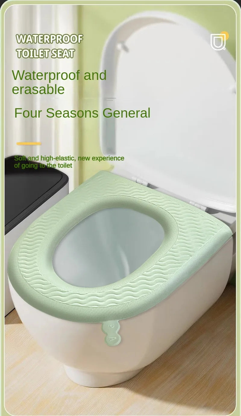 Universal Toilet Seat Macaron Color Four Seasons Closestool Mat Soft Toilet Seat Cushion Bathroom Toilet Accessories EVA