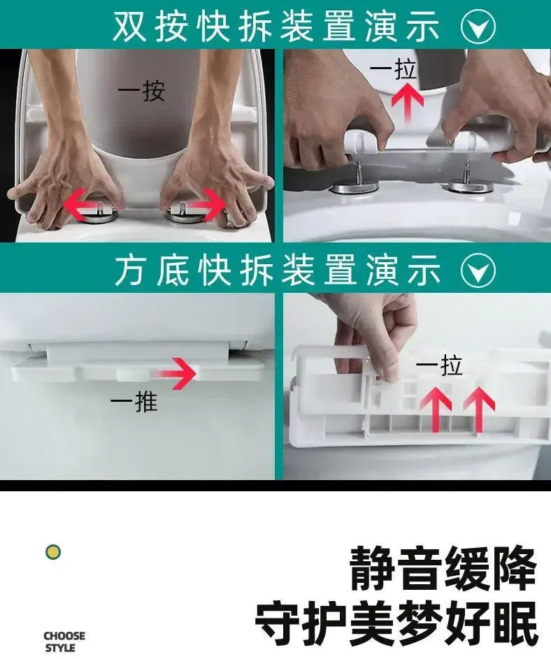 Flush Toilet Seat Cover Thickened For Household Use Circular  O-Type  Board