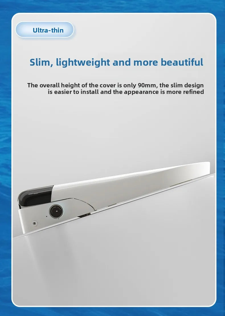 Smart Toilet Seat Cover Auto Flip Heating 110V 220V Bidet Dryer UV Shape for Home