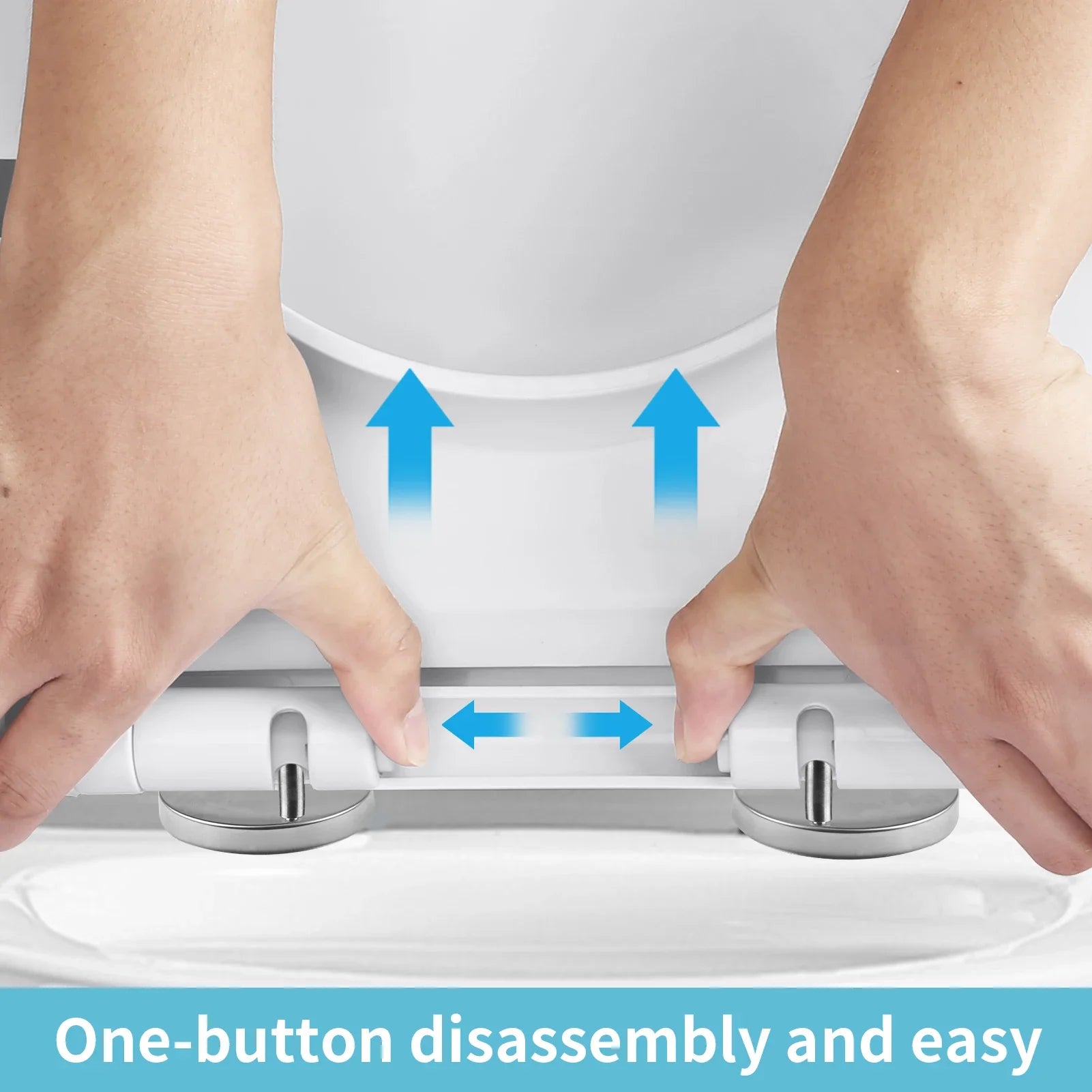 Square Slow-Close Toilet Seat Lid Cover Set Quick Release Thicken Replacement Universal Easy Installation For Home