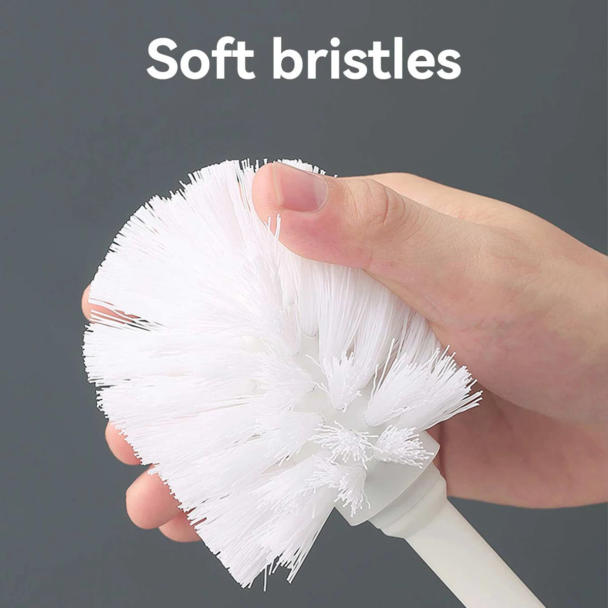 WORTHBUY Plastic Toilet Brush With Standing Base Long Handle Toilet Cleaning Brush For WC Bathroom Accessories Cleaning Tools