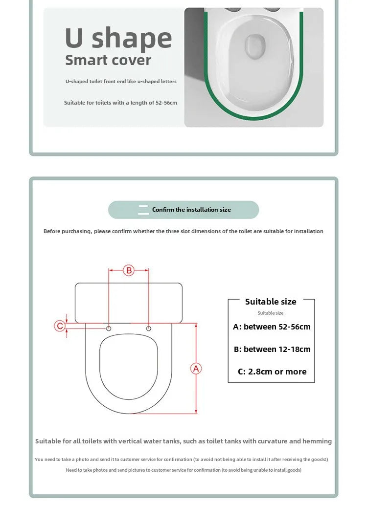 Intelligent Toilet Seat Cover with Electric Flush, Drying, Massage, Full-automatic, Instant-heating for Household Use