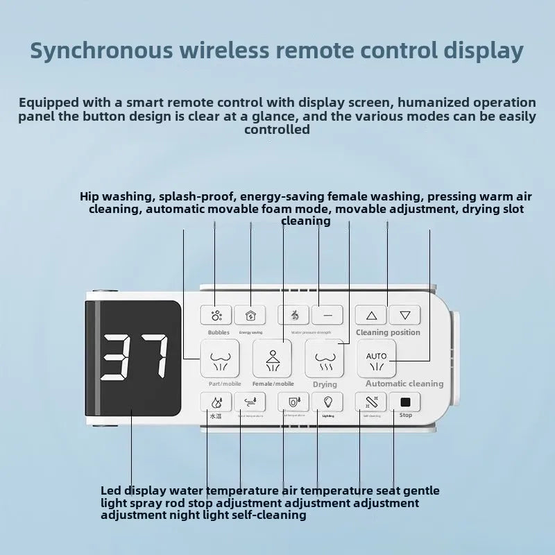 Automatic Intelligent Toilet Seat Cover with Cleaning and Drying Functions 110/220V Fully Automatic Smart Toilet Seat Cover