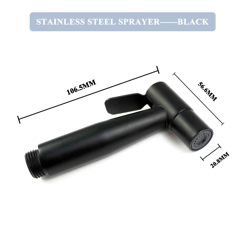 Brushed Gold Handheld Toilet Seat Bathtub Sprayer Stainless Steel Shower Handheld Spray Gun Wall-Mounted Bathroom Accessories