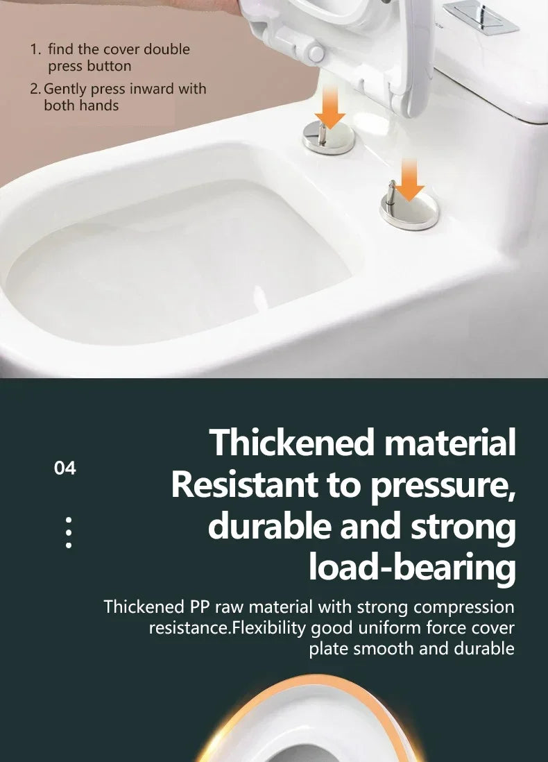 Household Toilet Seats Cover Toilet Accessories Seats Quiet-Close Toilet Lid Toilet Seats Countoured Seats Toilet Hardware