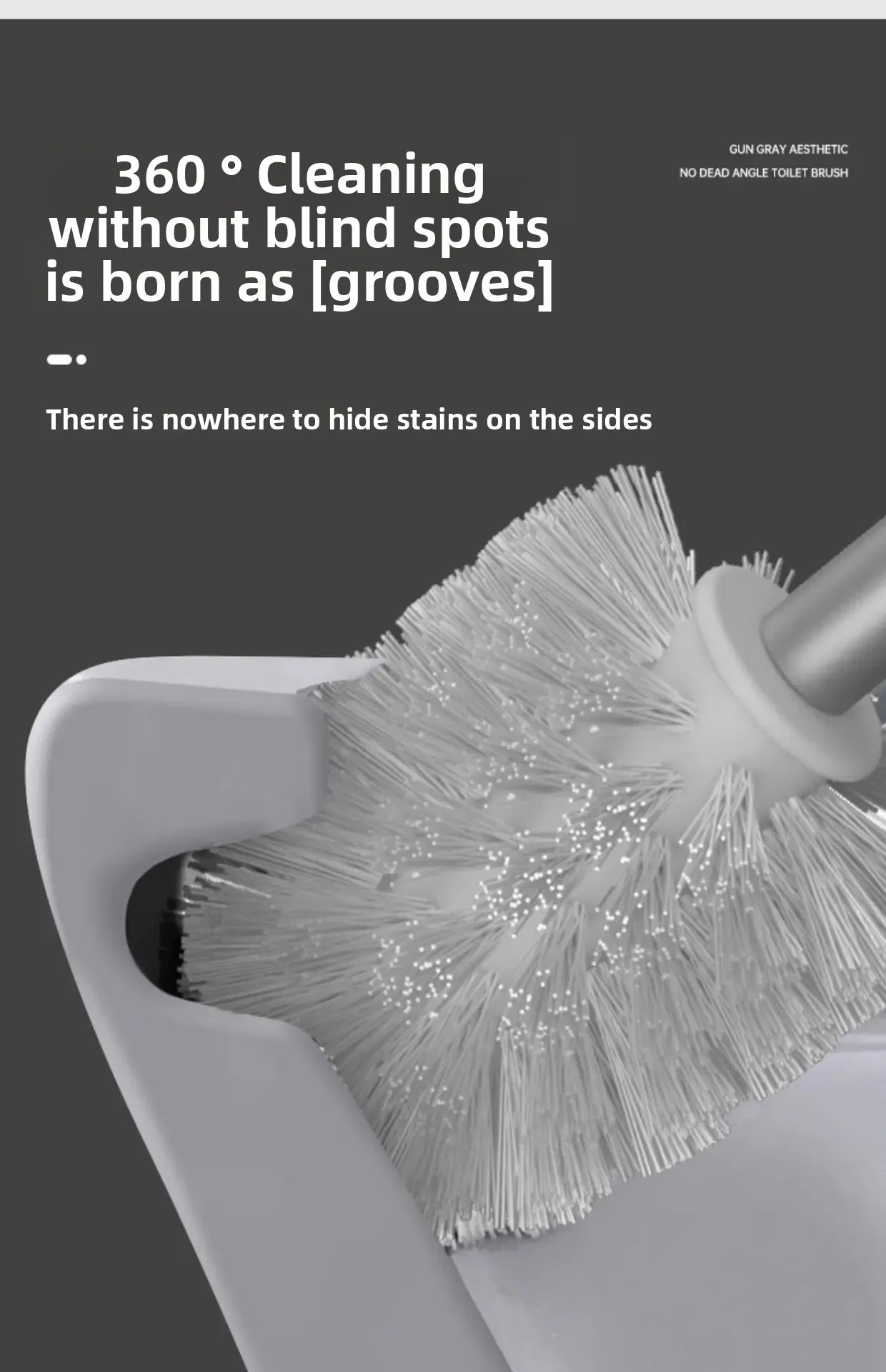Space Aluminum Toilet Brush No Dead Angle Cleaning Wall Hanging Perforation-free Toilet Brush Escobilla Wc Toilet Cleaner Home