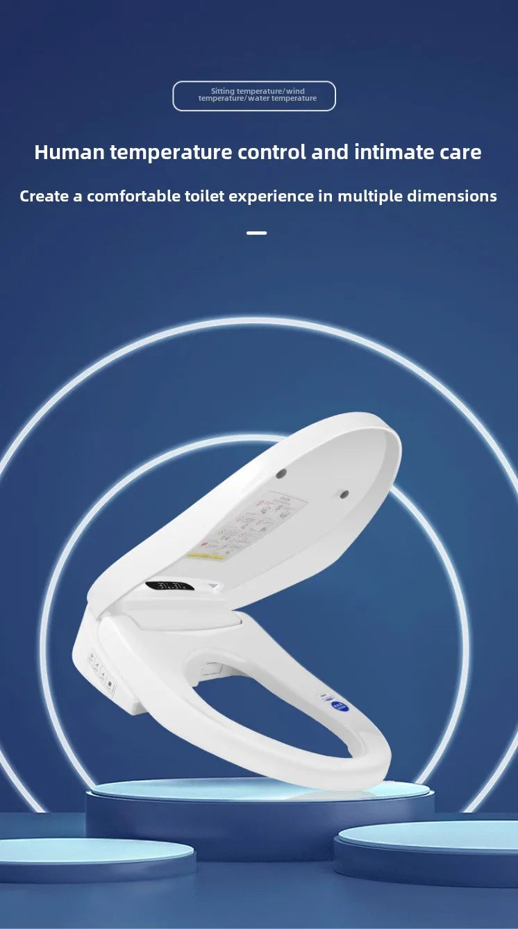 Self-Cleaning Smart Toilet Seat Cover with Remote Control and Water Pressure Limitation-Free