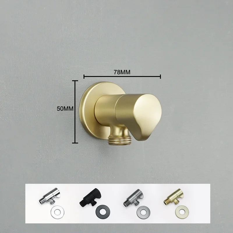 Brushed Gold Handheld Toilet Seat Bathtub Sprayer Stainless Steel Shower Handheld Spray Gun Wall-Mounted Bathroom Accessories