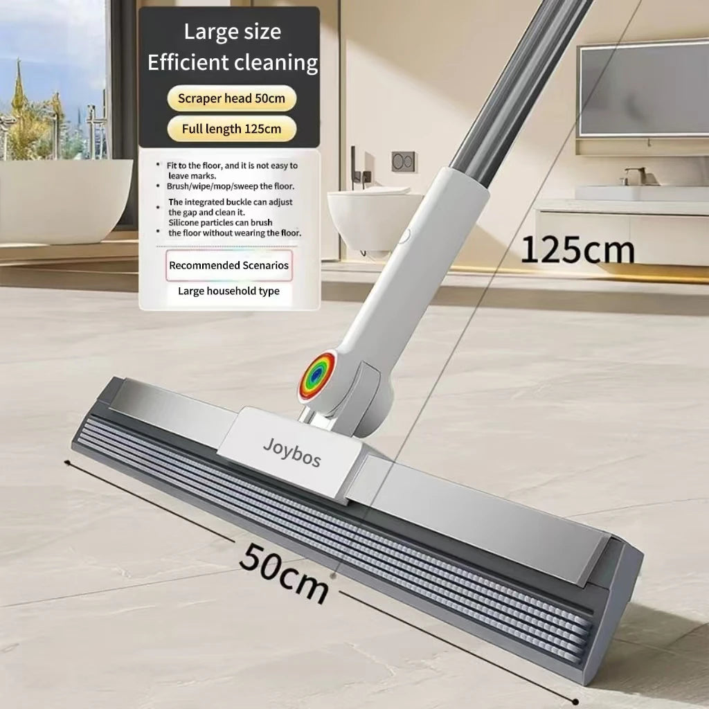 Silicone Scraper 50cm Wiper Floor Mop 360 Complete Household Magic Cleaning Broom Living Room Bathroom Cleaner Brooms Tool