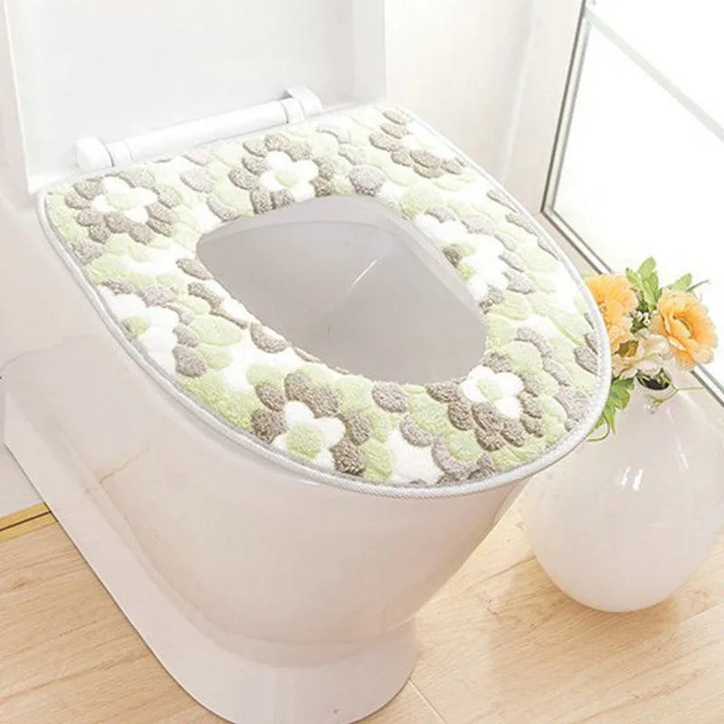 Soft Bathroom Toilet Seat Closestool Washable Warmer Mat Cover Pad Cushion Bathroom Toilet Toilet Seat Toilet Toilet Seat Cover