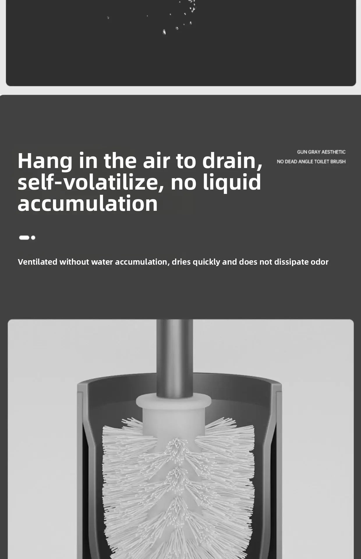 Space Aluminum Toilet Brush No Dead Angle Cleaning Wall Hanging Perforation-free Toilet Brush Escobilla Wc Toilet Cleaner Home