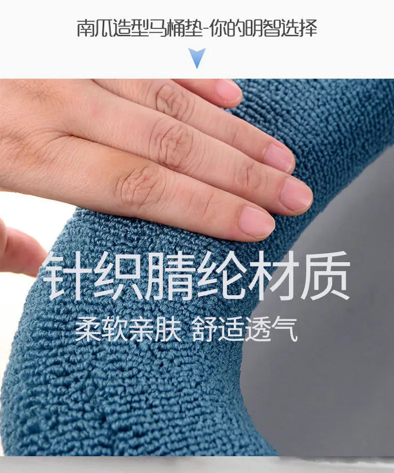 Winter Warm Toilet Seat Cover Mat Bathroom Toilet Pad Cushion with Handle Thicker Soft Washable Closestool Warmer Accessories