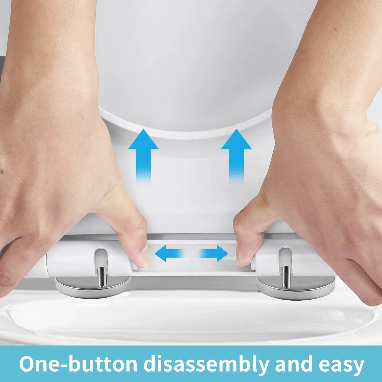 Square Slow-Close Toilet Seat Lid Cover Set Quick Release Thicken Replacement Universal Easy Installation For Home