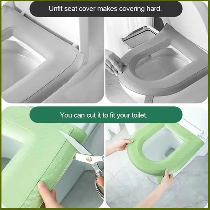 EVA Toilet Seat Cushion Waterproof Warm Mat Washable Bathroom Accessories Organization Universal Lid Bowl Cover Portable Home