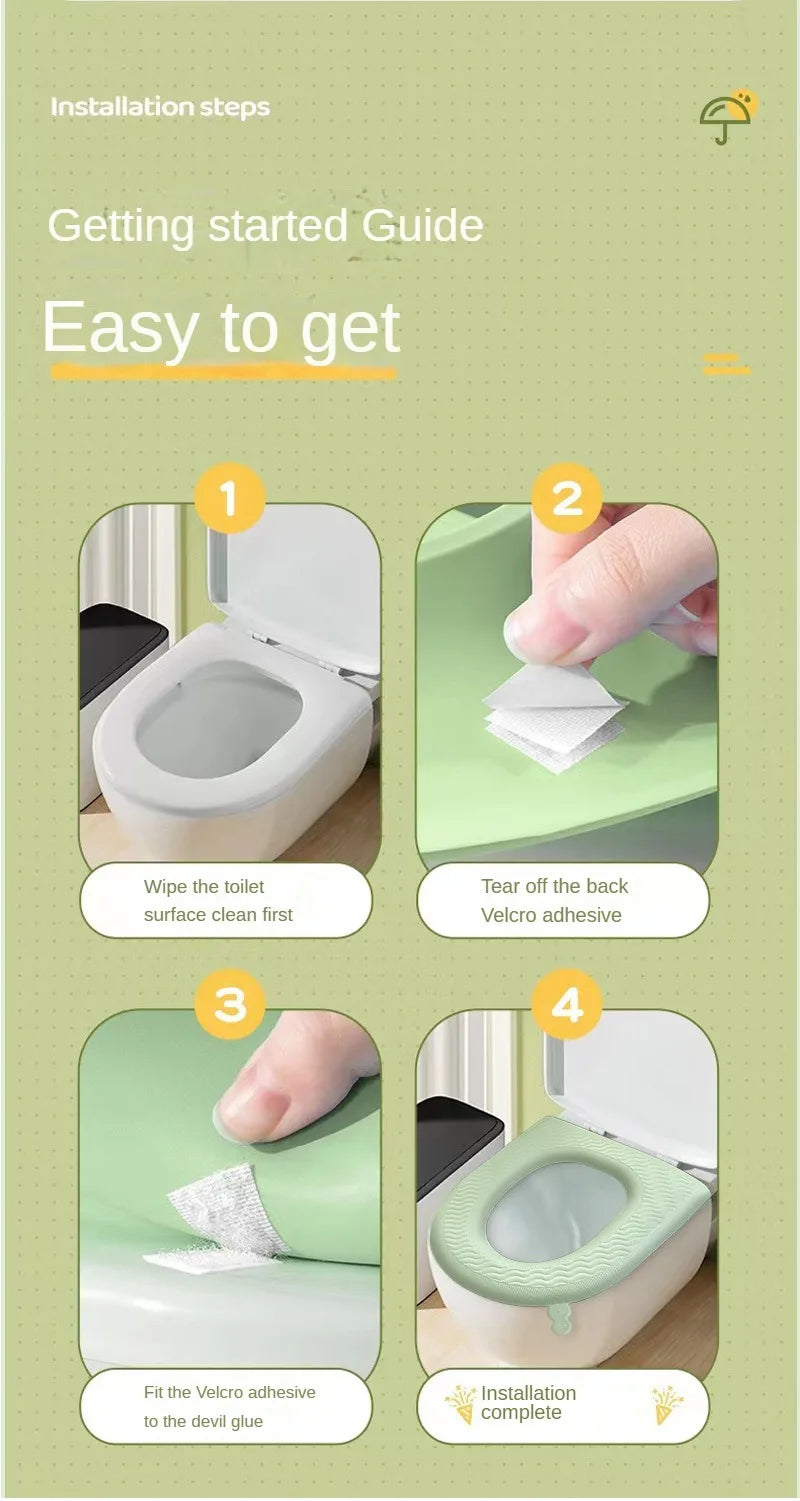 Universal Toilet Seat Macaron Color Four Seasons Closestool Mat Soft Toilet Seat Cushion Bathroom Toilet Accessories EVA