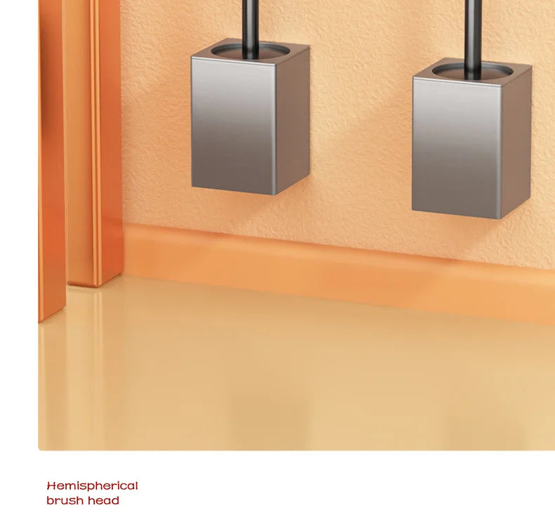 Toilet brush toilet holder bathroom accessories Creative Wall Mounted Aluminum Alloy Lavatory Brush Toilet Brush Holder Set