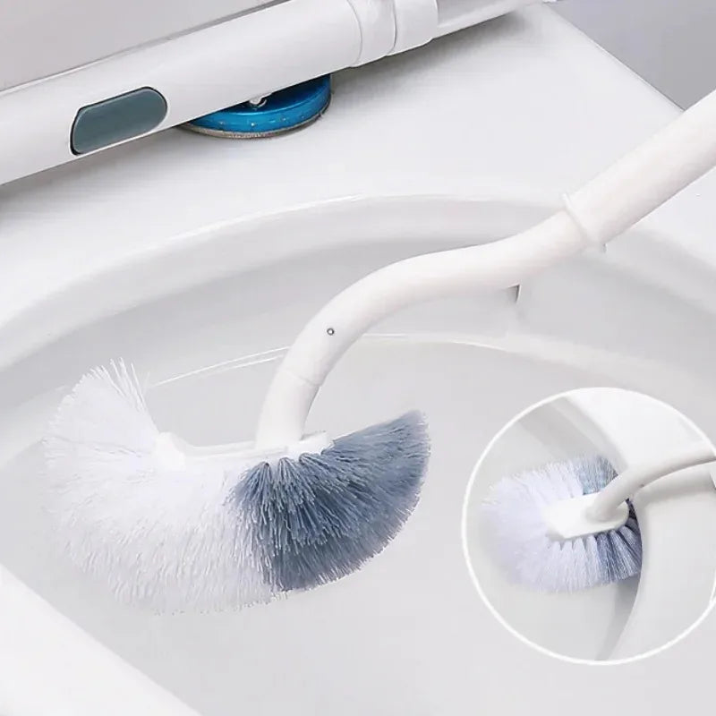 Bathroom Wall-mounted S-type Toilet Curve Brush Bent Head Corner Gap Brush Soft Hair Household Items Cleaning  Tools Accessories
