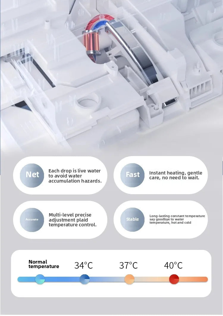 Auto Flip Smart Toilet Seat Cover with Constant Temperature Heating Multi Function Universal Bidet