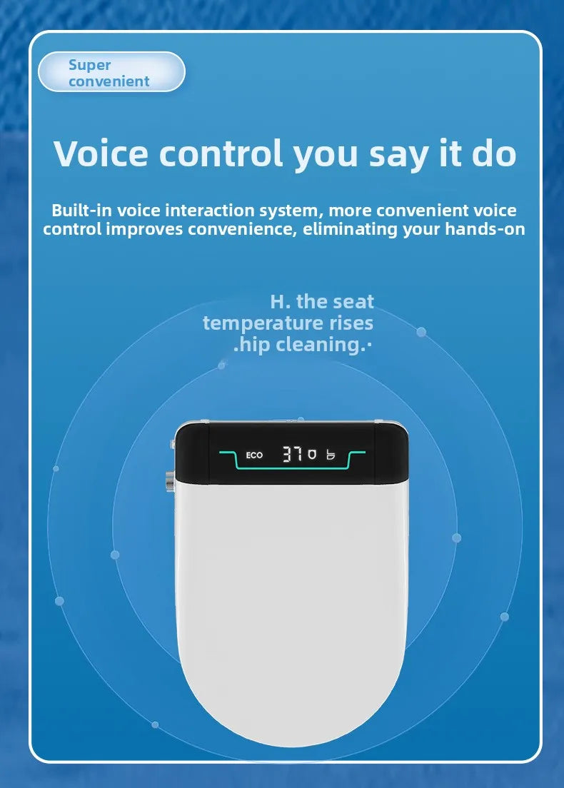 Smart Toilet Seat Cover Auto Flip Heating 110V 220V Bidet Dryer UV Shape for Home