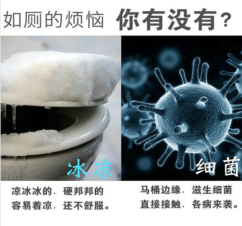 Winter Warm Toilet Seat Cover Mat Bathroom Toilet Pad Cushion with Handle Thicker Soft Washable Closestool Warmer Accessories