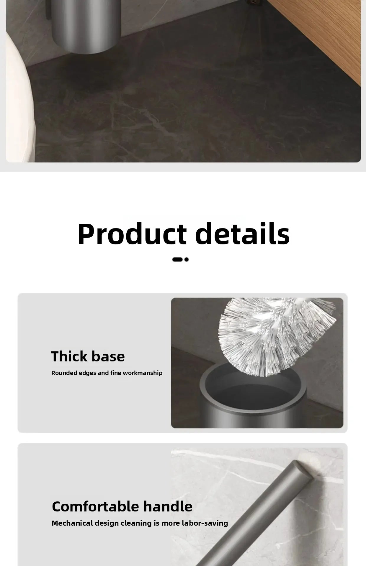 Space Aluminum Toilet Brush No Dead Angle Cleaning Wall Hanging Perforation-free Toilet Brush Escobilla Wc Toilet Cleaner Home