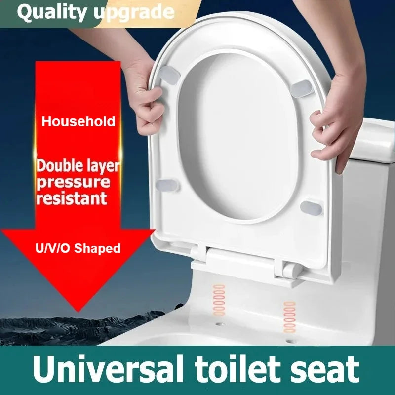 Household Toilet Seats Cover Toilet Accessories Seats Quiet-Close Toilet Lid Toilet Seats Countoured Seats Toilet Hardware