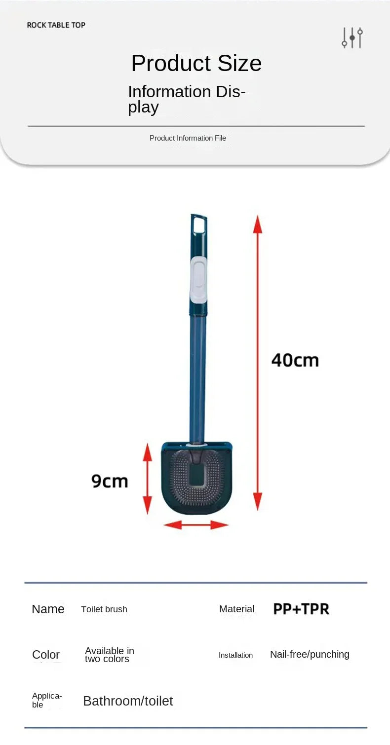 Soap Dispensing Toilet Brush with Holder TPR Silicone Long Handled Cleaning Brush Wc Toilet Brushes Bathroom Accessories