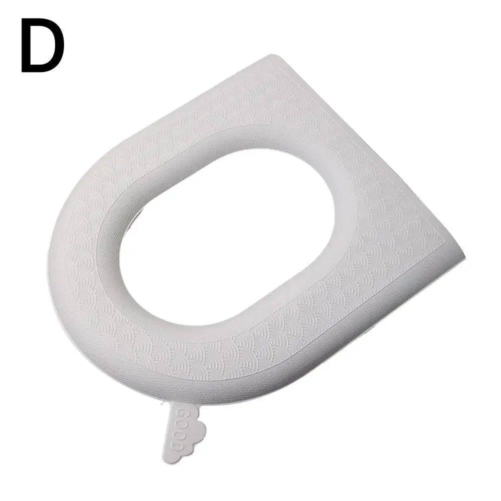 Toilet Seat Cover Soft Waterproof EVA Toilet Cushion Sticker Winter Warm Bathroom Close Stool Protector Bathroom Accessories