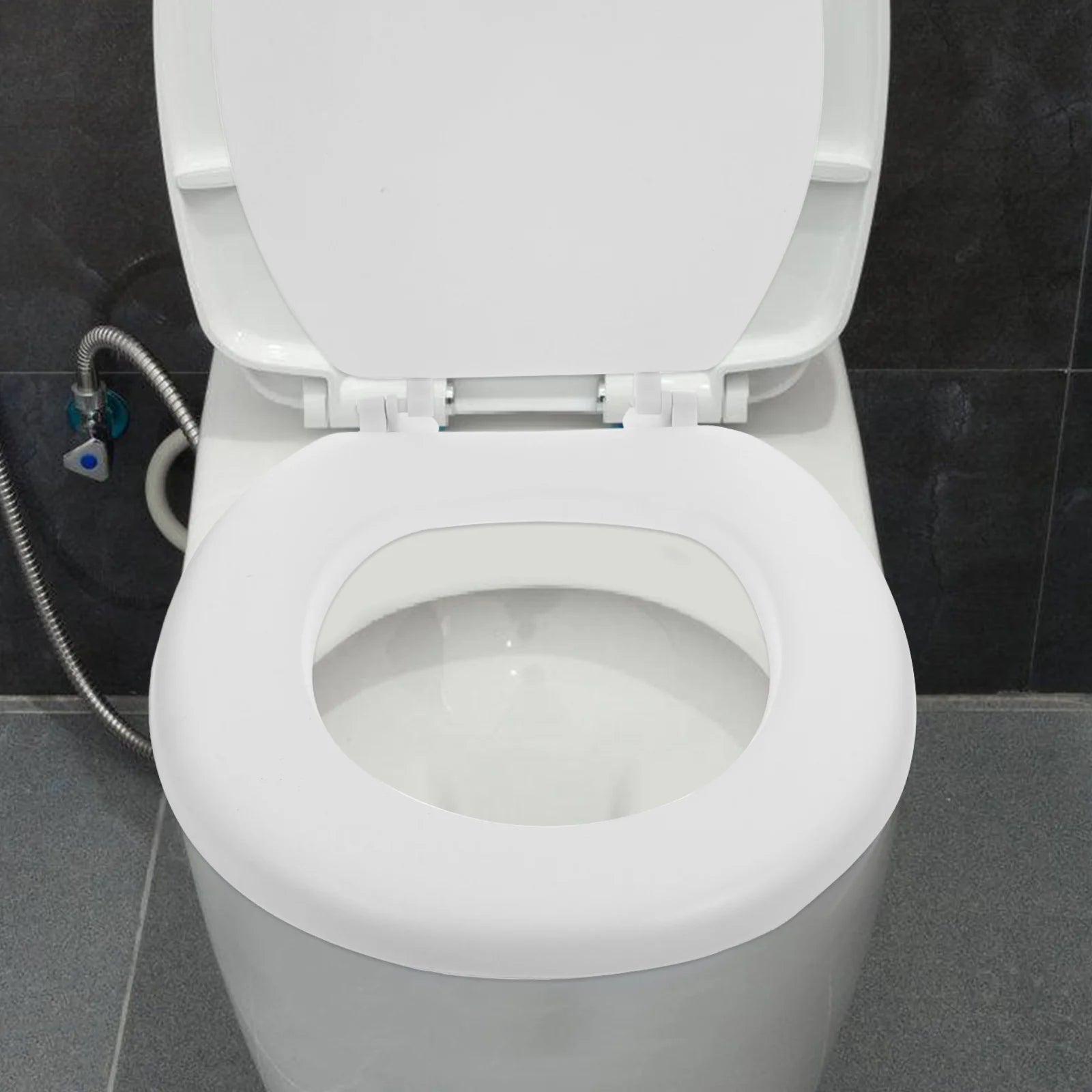 Foam Toilet Seat Thick Soft Cushion Elongated Padded Seat Cover Heavy Duty Glacier Bay Style Easy Clean Universal Fits