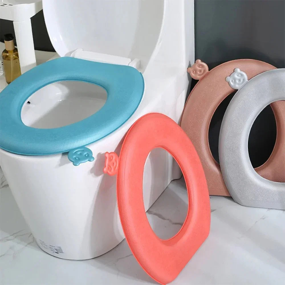 EVA Paste Type Toilet Cushion Handheld Lift Toilet Seat Cover Thickened Four Seasons Universal Toilet Seat Cushion  Accessories