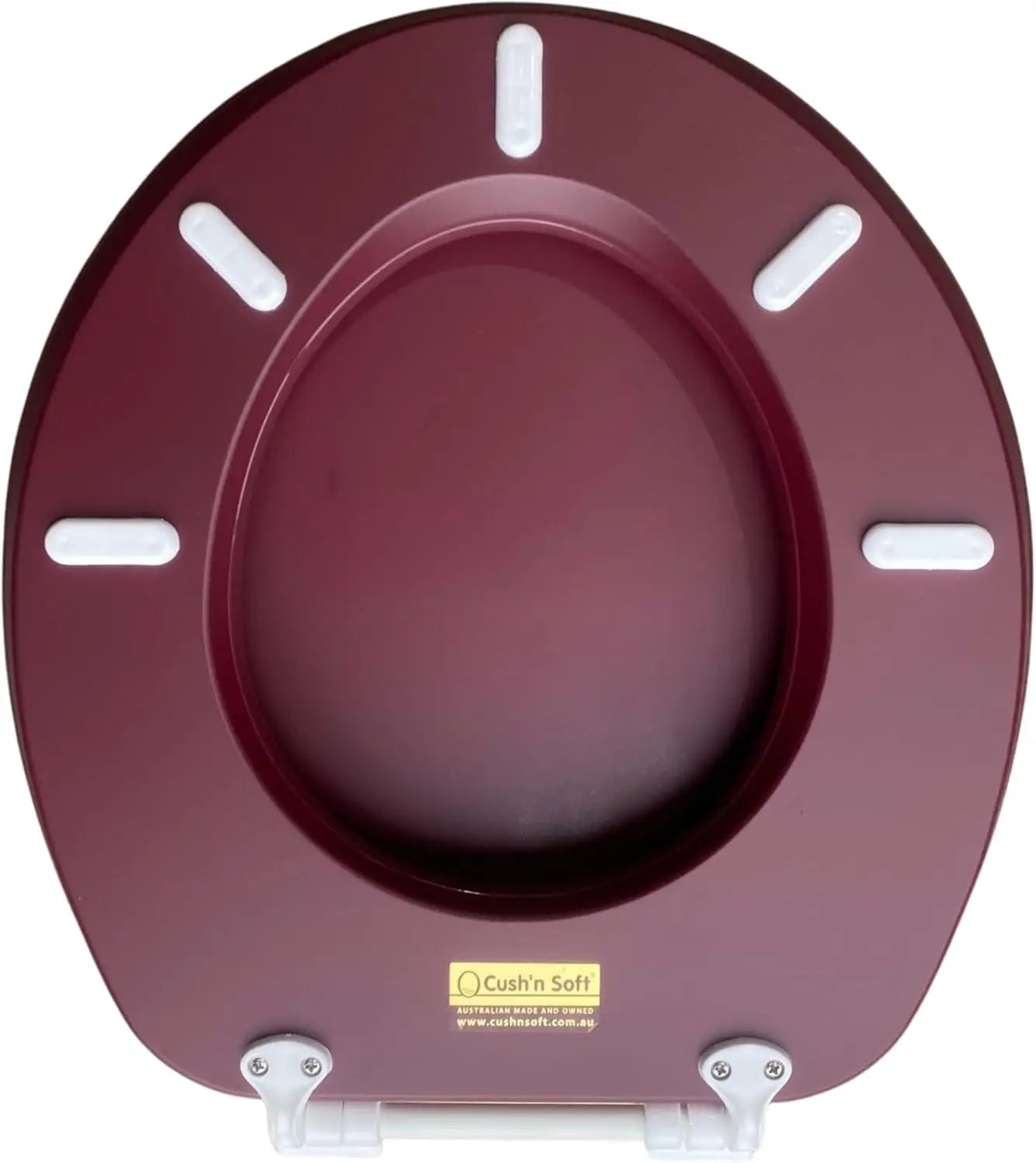 Soft Padded Toilet Seat – Extra Soft Foam Comfort, Adjustable Hinges – Ideal for Elderly, Post-Surgery, Sensitive Skin – Burgund