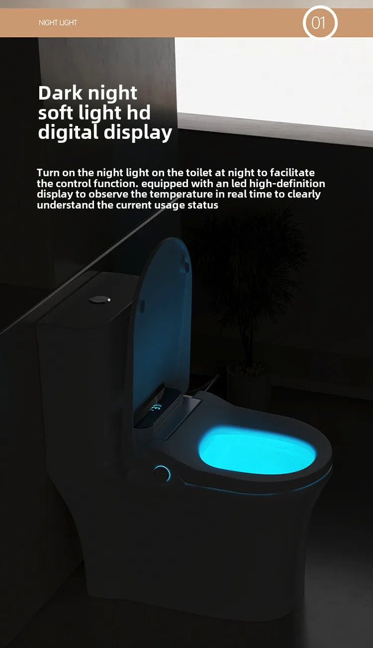 Intelligent Toilet Seat Cover with Electric Flush, Drying, Massage, Full-automatic, Instant-heating for Household Use