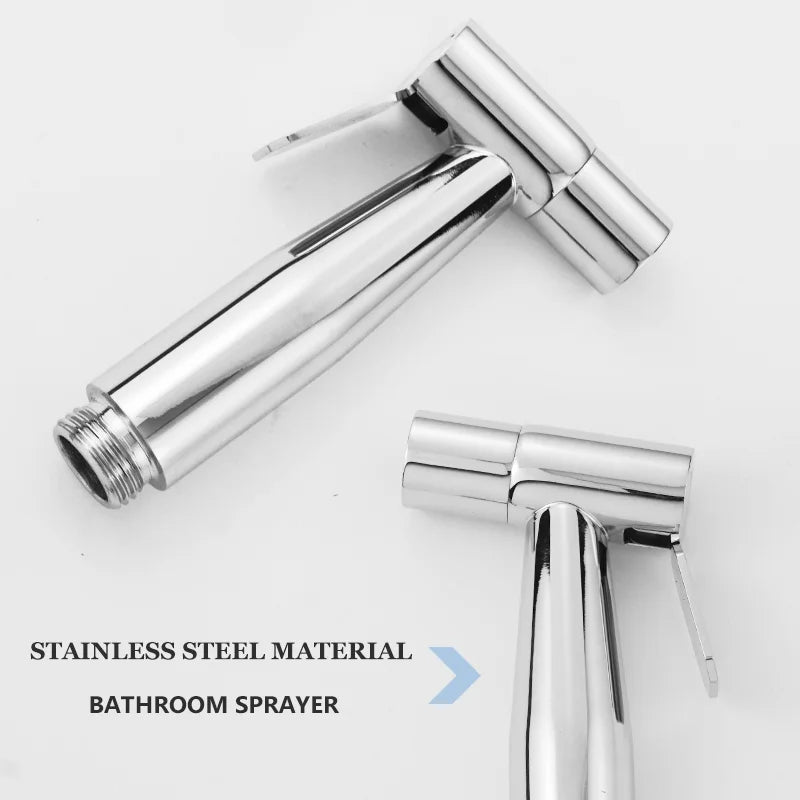 Brushed Gold Handheld Toilet Seat Bathtub Sprayer Stainless Steel Shower Handheld Spray Gun Wall-Mounted Bathroom Accessories
