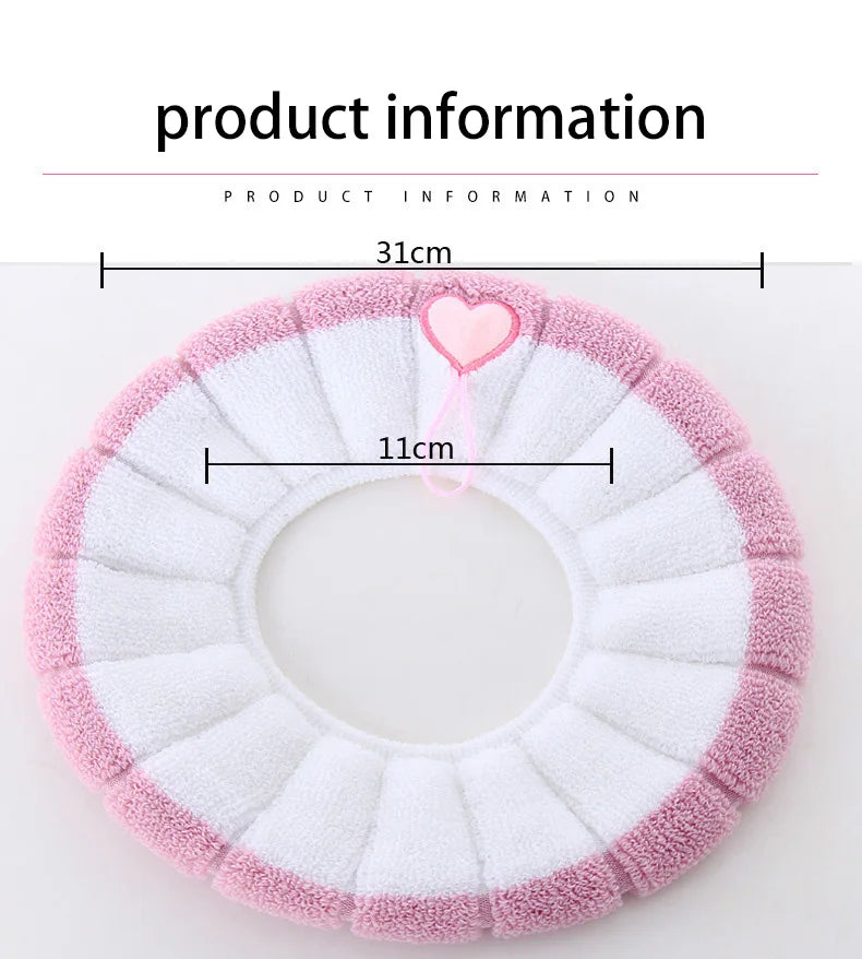 1PC Warm Comfy Toilet Seat Cover Bathroom Toilet Seat Closestool Washable Soft Warmer Mat Cover Pad Cushion Tapa WC Mat F1128